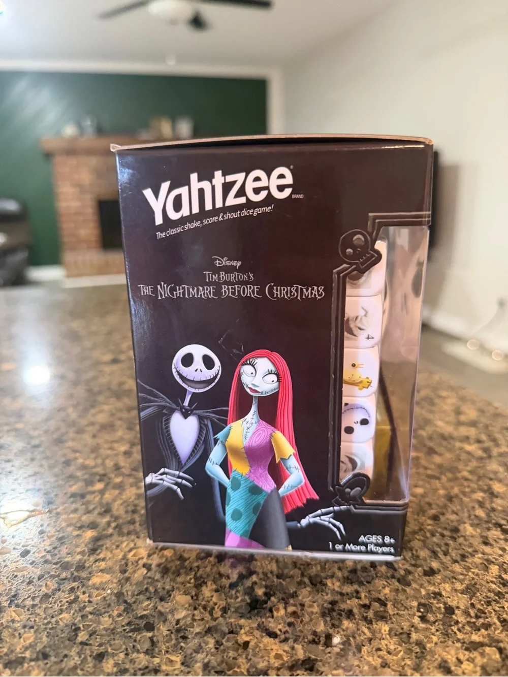 Disney The Nightmare Before Christmas Jack Skellington Edition Yahtzee Dice Game